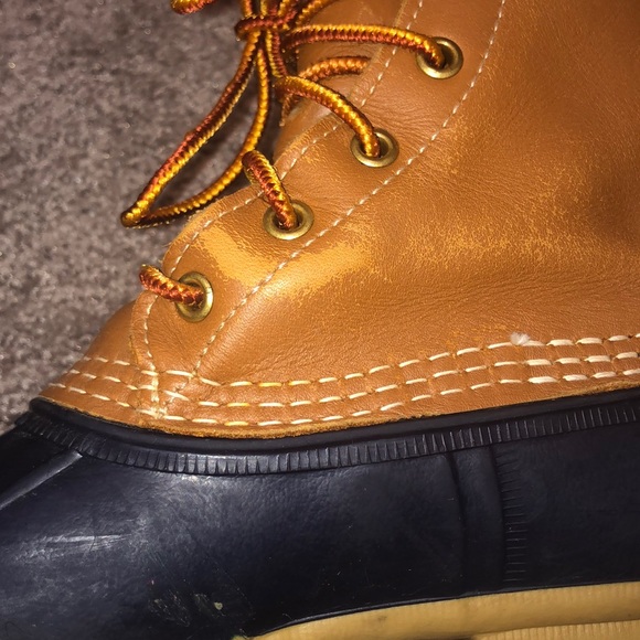 L.L. Bean Boots, 8” Tan/Navy - Picture 4 of 5